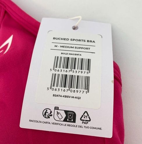 Gymshark Ruched Sports Bra - Bold Magenta