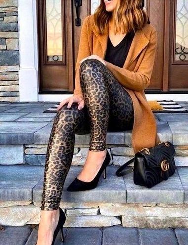 Spanx Faux Leather Leopard Leggings Size M - $65 - From Jenn