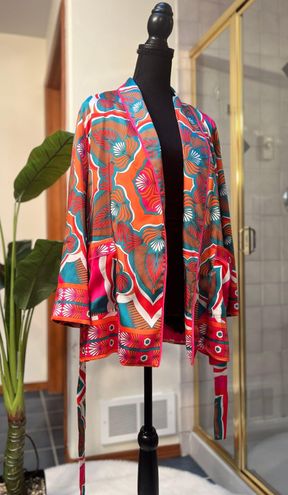 ZARA LONG BELTED PRINTED KIMONO XS-S , M-L REF.7484/024 BLOGGERS FAVORITE