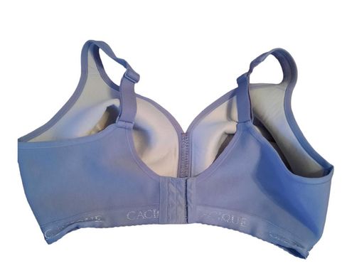 Cacique Cotton Lightly Lined No-Wire Bra With Lace Blue Size One Size - $28  (47% Off Retail) - From Adria