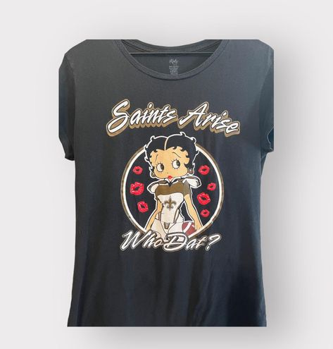 Betty Boop New Orleans Saints T shirt.