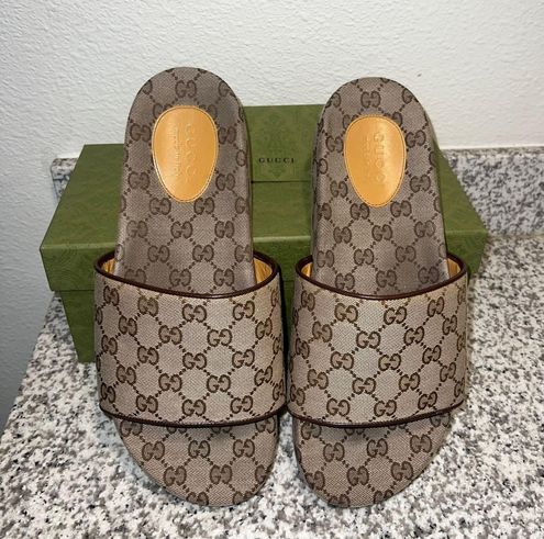 Gucci Men's GG Canvas Slide Sandals