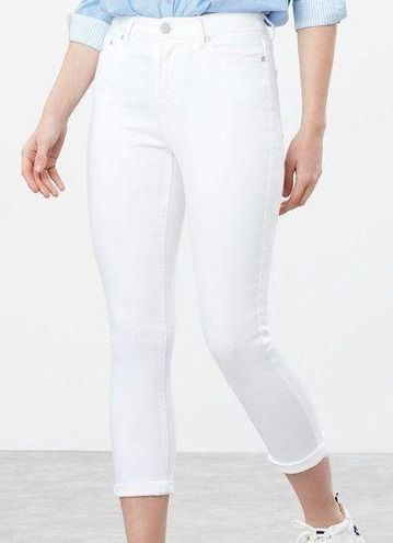 Joules Monroe bright white cropped skinny stretch jeans size 20