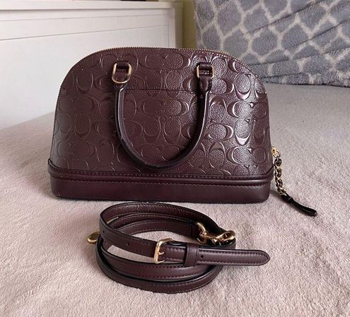 Buy Coach Signature Debossed Patent Leather Mini Sierra Satchel