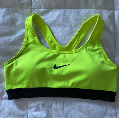 Nike Neon Yellow Sports Bra & Shorts Dri-Fit Set - $50 (61% Off