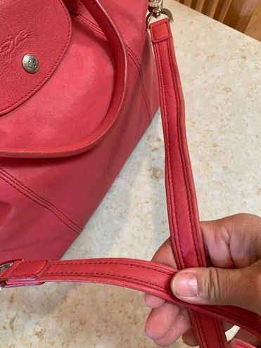 Longchamp Le Pliage Cuir leather bag Pink - $48 (90% Off Retail