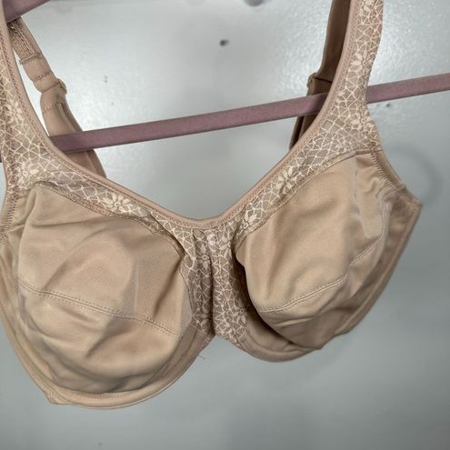 Bali 34DD Bra 3201 Underwire Beige Lace Adjustable Straps Polyester Size  undefined - $18 - From Anne