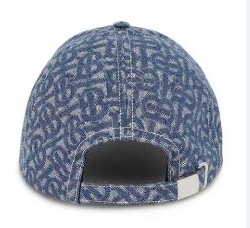 Burberry Monogram Denim Jacquard Baseball Cap In Denim Blue Ip Pttn