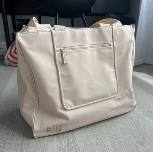 BÉIS 'The East To West Tote' in Beige - Recycled Travel Tote Bag