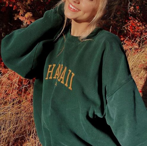 John Galt Green Erica Boston Crew Neck Sweatshirt