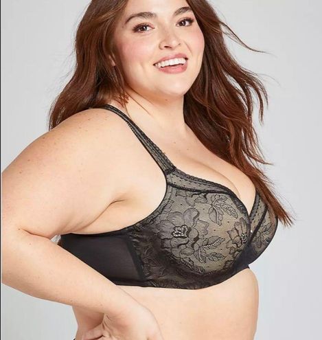 Cacique black Modern Lace Balconette Bra 44D $58 Size undefined - $27 -  From Annie