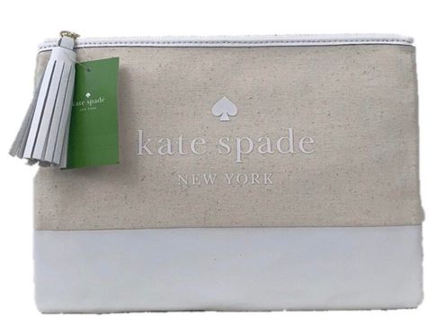 Kate Spade ASH LOGO LARGE TASSEL POUCH. Tan - $43 (37% Off Retail) New With  Tags - From The Loft