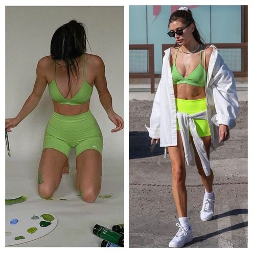 Alo Yoga Alo Splendor Bra in Green Apple Small ASO Kendall Jenner Hailey  Bieber - $55 - From Rory