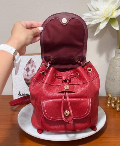 Coach Pennie Backpack 22 Red Leather Adjustable Straps NWT $350