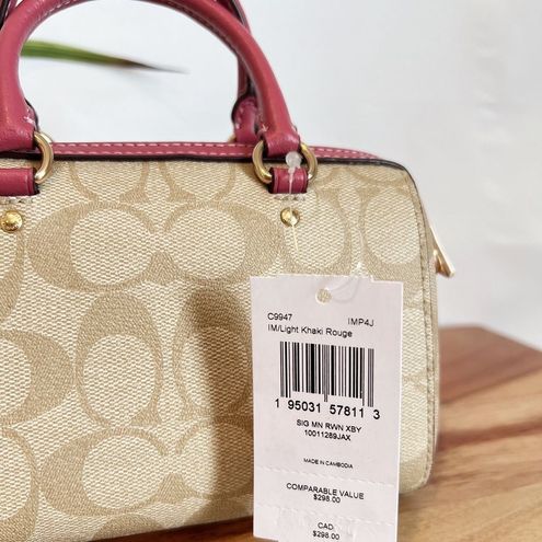 Coach NWT Mini Rowan Crossbody In Signature Canvas - $146