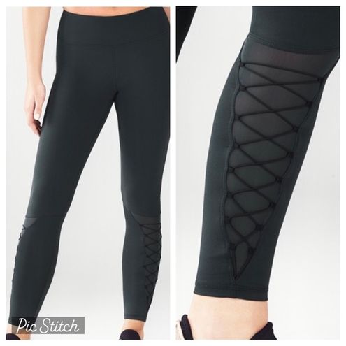 Fabletics X Demi Lovato Black Solar Powerhold 7/8 Leggings