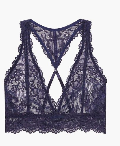 Savage X Fenty, Intimates & Sleepwear, Savage X Fenty Size Xl Floral Lace  Racerback Bralette Unlined Adjustable