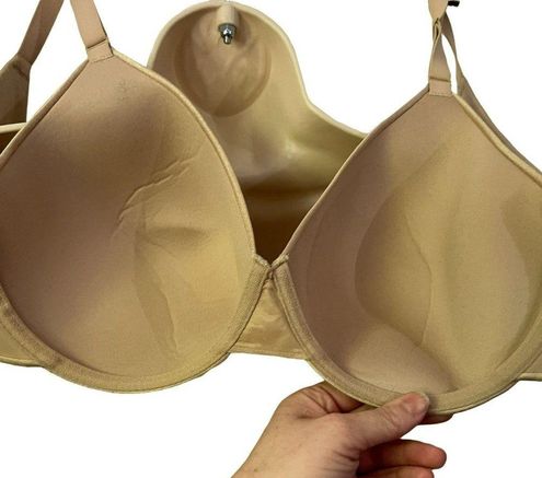 Lane Bryant Cacique Beige Satin Lightly Lined Full Coverage Bra Size 38DDD