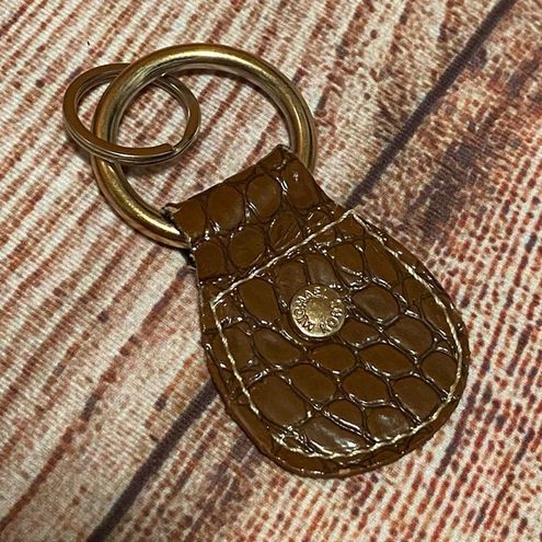 Michael Kors Brown Rich Cow Leather Tab Keychain - $15 - From Sara Lynn