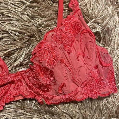 Victoria's Secret Vintage Pink Lace Underwire 36B Bra Size undefined - $16  - From Tara