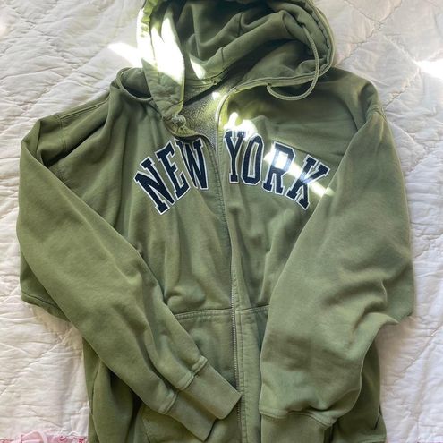 Brandy Melville Dark Green New York Zip Up Hoodie Size undefined - $51 -  From sim