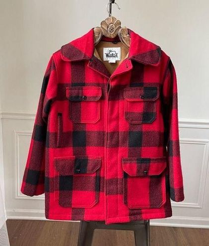 Woolrich Vintage 70s 80s Mackinaw Buffalo Plaid Wool Hunting Coat