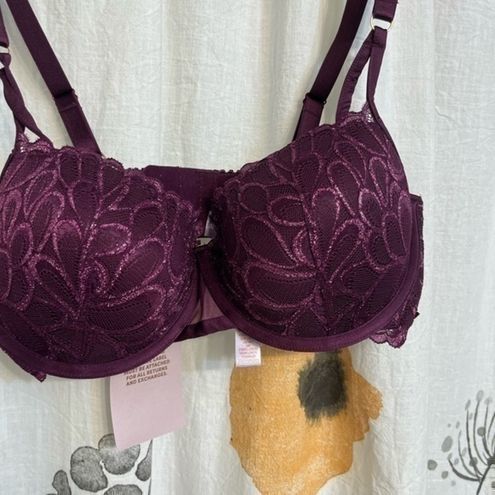 Savage X Fenty Not Sorry Lightly Lined Lace Balconette Bra Size 36DD Purple  - $17 New With Tags - From Annerys