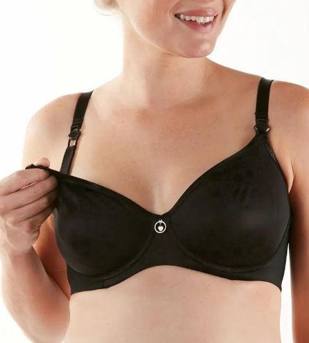 cache coeur Gloss Underwire Maternity Nursing Bra 36D NWT Black