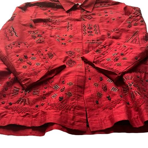 Chico's Design~Jacket w/6 Buttons~Top/Side Pockets~Size 3 Multicolored RN  79984