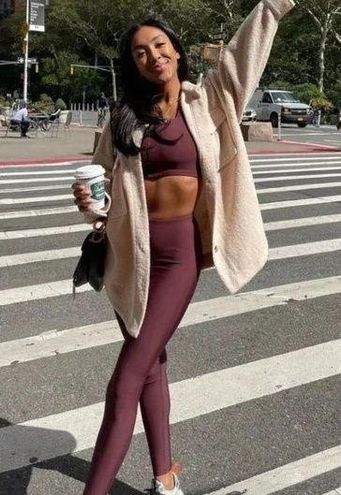 Shop ALO Yoga Street Style Activewear Bottoms (alo-023-CHERRY COLA