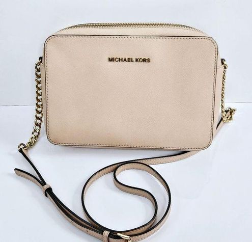 Michael Kors Jet Set Large Saffiano Leather Crossbody Blush Pink - $72 -  From Alexandra