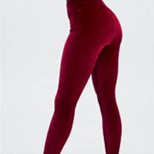 Fabletics emma velour legging NEW large 10/12 high waisted red vlevet - $18  New With Tags - From Britney