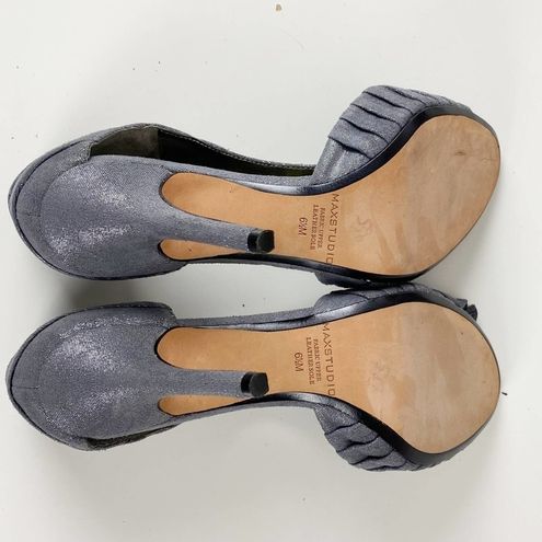 Max Studio 8M Bronze Brown Cream Flower Fine Leather High Heel Sandals |  eBay