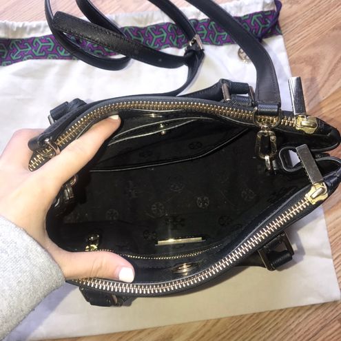 Tory Burch Micro Robinson Double Zip Crossbody Black - $199 (55