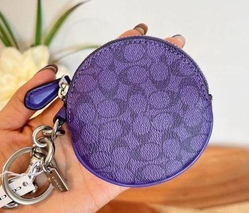 Coach NWT Circular Coin Pouch Bag Charm In Signature Canvas - $67 New With  Tags - From Juli