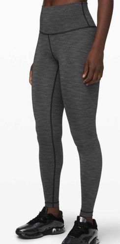 Lululemon High Rise Wonder Under Dark Graphite Grey Pants Size 6 with  Design