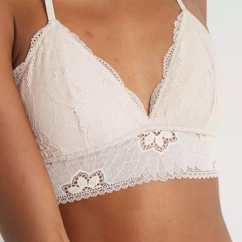 aerie, Intimates & Sleepwear, Aerie Hibiscus Lace Padded Longline Bralette