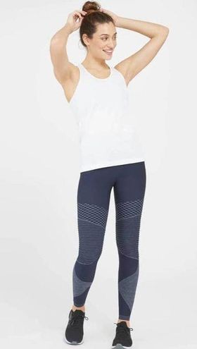 SPANX Look at Me Now Seamless Moto Leggings in Indigo Sky Tummy