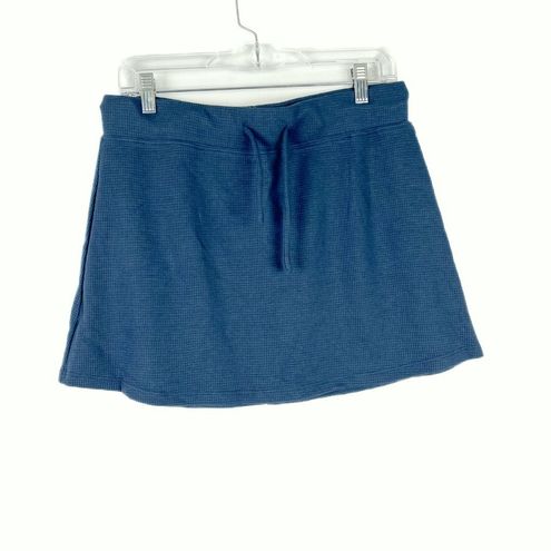 Halara NWT Everyday Drawstring Waffle Mini Chill Cotton Skirt Size