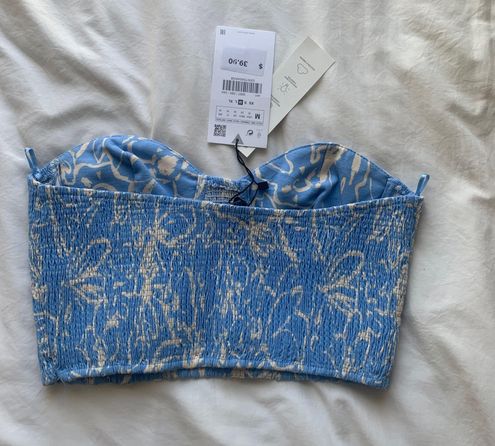 ZARA Corset Top Blue Size M - $35 New With Tags - From Jordan