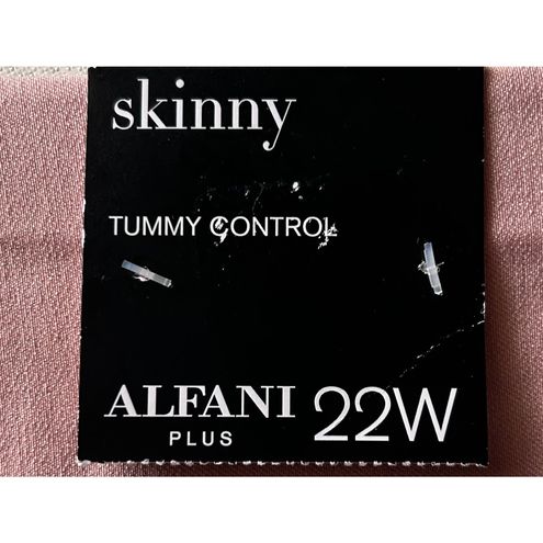 Alfani New Alfani Plus Womens Tummy Control Pink Skinny Pants 22W