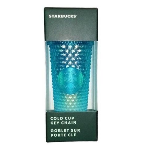 Starbucks Style Studded Tumbler Keychain