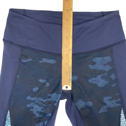 Lululemon Wunder Under Crop Blue Camo Pebble Inkwell Leggings size