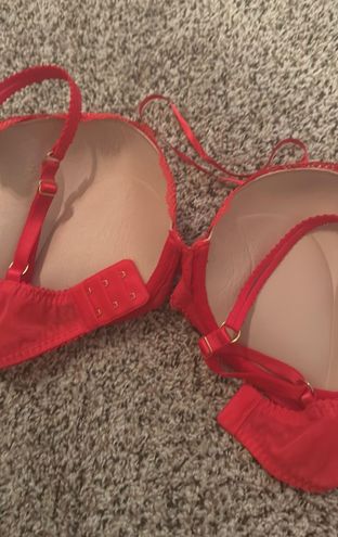 Victoria's Secret Bombshell Bra Red Lace 34DD New Size 34 E / DD - $25 -  From Shirin