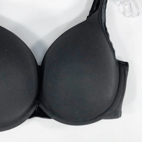 Cacique 40DDD Bra Black Cotton Boost Plunge Padded Push Up Lane Bryant Knit  91 Size undefined - $23 - From Bailey