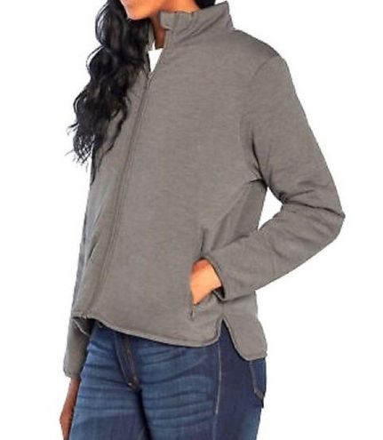 Anthropologie Anthropology THREE DOTS Modern Full Zip Quilted Heather Knit  Jacket Gray Size L Size L - $41 New With Tags - From Sue