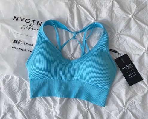 NVGTN Aqua Galaxy Ribbed Seamless Bra Size small Blue - $20 (23% Off  Retail) New With Tags - From Meg