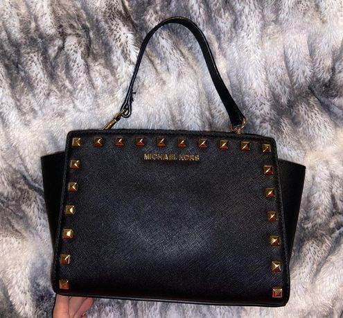 Michael Kors black bag with gold studs