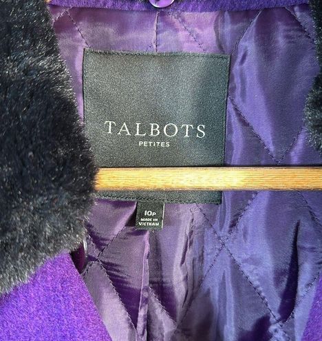 Talbots Purple Wool Blend Thinsulate Quilted Women Coat Size 10 Petite -  $150 - From Jennifer