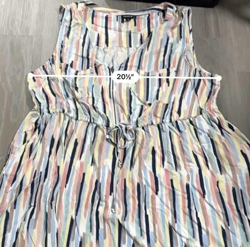 Torrid Mini Challis Pastel Abstract Zip Front Sleeveless Shirt Dress Size 3X  - $62 - From Amber